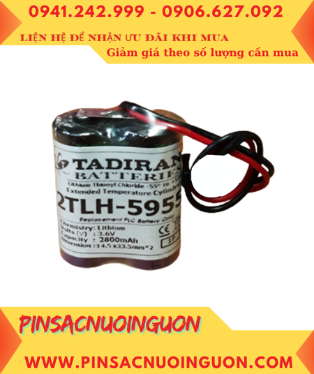 Tadiran 2TLH-5955 (2 viên ghép đôi /Loại pin chịu nhiệt cao) Lithium 3.6v 2800mAh chính hãng