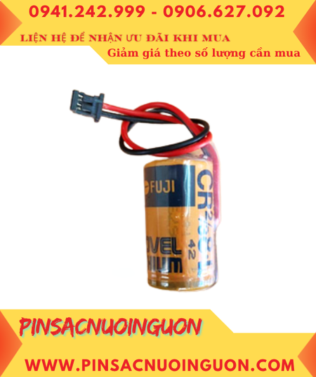 FUJI CR2/3 8.L; Pin nuôi nguồn PLC FUJI CR2/3 8.L lithium 3v 2/3A 1900mAh chính hãng, Xuất xứ NHẬT