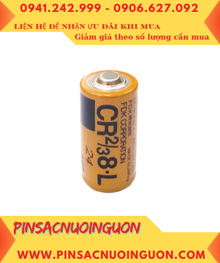 FUJI CR2/3 8.L; Pin nuôi nguồn PLC FUJI CR2/3 8.L lithium 3v 2/3A 1900mAh, Xuất xứ NHẬT
