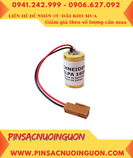 Schneider 1608; Pin nuôi nguồn Schneider 1608 lithium 3.0v 2/3A 1200mAh chính hãng, Xuất xứ Nhật