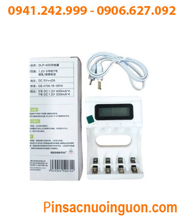 Delipow DLP-405 Máy sạc có màn hình LCD với 04 khe sạc, Mỗi lần sạc được 2-4 pin AA/AAA /Bảo hành 03 tháng