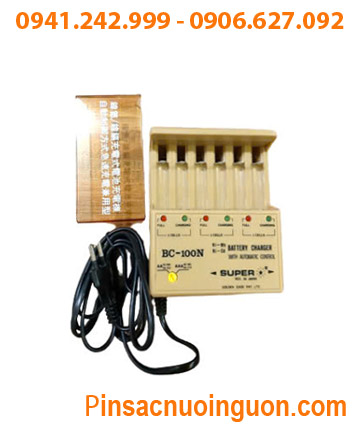 Super BC-100N; Máy sạc 6 Pin Super BC-100N _Sạc1,2,3,4,5,6 pin AA -AAA (sạc nhanh-tự ngắt điện)