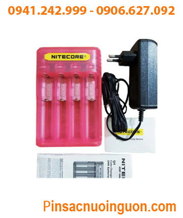 Nitecore Q4; Máy sạc pin Lithium 3.7v Nitecore Q4 _Sạc được 1,2,3,4 Pin 18650, 14500, 18350, 16340, CR123A,..