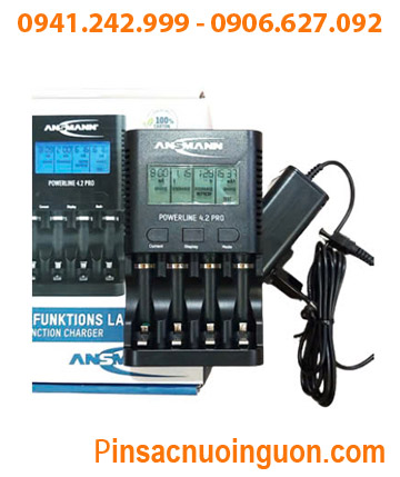 Ansman Powerline 4.2 Pro _Bộ sạc pin AA, AAA có Màn hình LCD, Đo được dung lượng pin, Xả Pin _PHIÊN BẢN MỚI