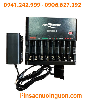 Powerline 8; Máy sạc 8 Pin AA-AAA Ansman Powerline 8 _ sạc được 1,2,3,4,5,6,7,8 pin _Tự ngắt điện khi sạc đầy