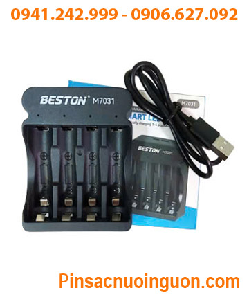 BESTON M7031, Máy sạc 04viên Pin Lithium Li-ion AA/AAA BESTON M7031 chính hãng