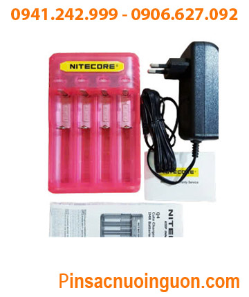Nitecore Q4; Máy sạc pin Lithium 3.7v Nitecore Q4 _Sạc được 1,2,3,4 Pin 18650, 14500, 18350, 16340, CR123A,..