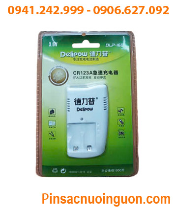 Delipow DLP-160; Máy sạc pin CR123A /16340 lithium Delipow DLP-160 (Sạc 1-2 pin, Tự ngắt) /Bảo hành 01năm