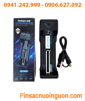DoublePow DP-UK11 Bộ sạc 01viên pin tự ngắt báo đèn khi đầy - sạc pin 3,7V 18650, 16340, 14500, 26650,21700...