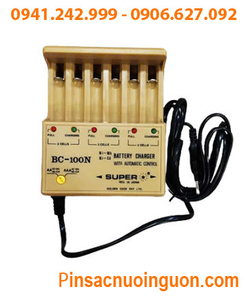 Super BC-100N; Máy sạc 6 pin AA-AAA Super BC-100N _Sạc được 1,2,3,4,5,6 pin AA -AAA các hãng