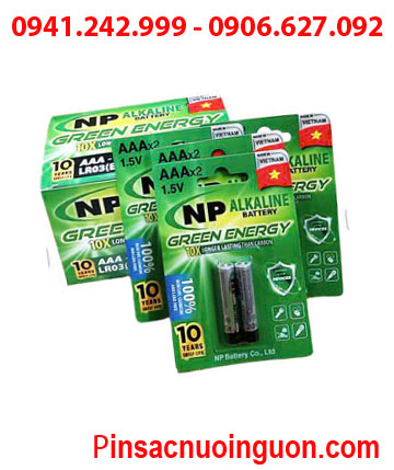 COMBO 01hộp 10vỉ=20viên Pin AA 1.5v alkaline NP LR6EG(2B) Green Energy _Giá chỉ 199.000/Hộp