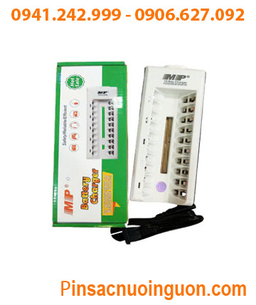 MP C-810 Smart Charger _Máy sạc 10 pin AAA, AA MP C-810 Smart Charger (10 khe_mỗi lần sạc được 2,4,6,8,10 pin AA và AAA các hãng)