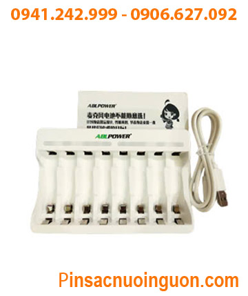 ABLPOWER NI-08 _Máy sạc ABLPOWER NI-08 với 08 khe (08 rảnh) sạc được 2,4,6,8 pin AA và AAA các hãng pin