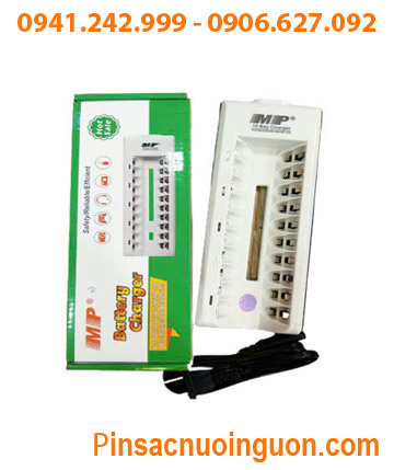 MP C-810 Smart Charger _Máy sạc 10 pin AAA, AA MP C-810 Smart Charger (10 khe_mỗi lần sạc được 2,4,6,8,10 pin AA và AAA các hãng)