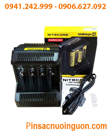 Nitecore i8 _Máy sạc Pin Lithium & NiMh với 8 Khe sạc (Pin 18650, 18500, 14500, 16340, 21700, 26650, AA,AAA) /Tự ngắt điện
