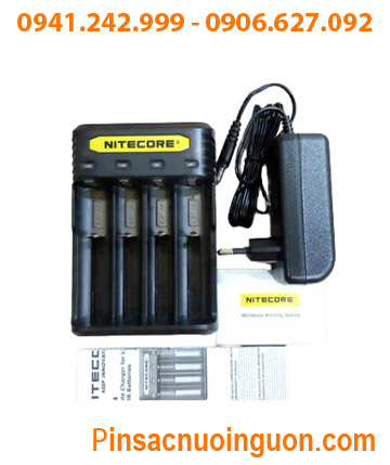 Nitecore Q4; Máy sạc pin Lithium Nitecore Q4 _Sạc được 1,2,3,4 Pin 18650, 14500, 18350, 16340, CR123A,. (tự ngắt khi sạc đầy).