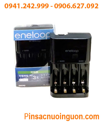 Eneloop NC-TGR01 _Máy sạc pin Eneloop NC-TGR01 sạc nhanh 3,5giờ với 04 rảnh, sạc 2-4 pin AA, AAA