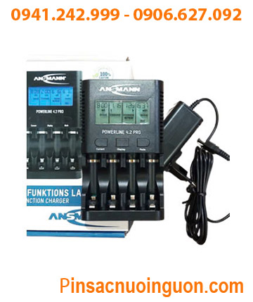 Ansman Powerline 4.2 Pro _Bộ sạc pin AA, AAA có Màn hình LCD, Đo dung lượng pin, Xả Pin _PHIÊN BẢN MỚI