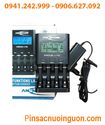 Ansman Powerline 4.2 Pro _Bộ sạc pin AA, AAA có Màn hình LCD, Đodung lượng pin, Xả Pin _PHIÊN BẢN MỚI