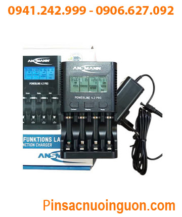 Ansman Powerline 4.2 Pro _Bộ sạc pin AA, AAA có cổng sạc USB Màn hình LCD, Đo dung lượng pin, Xả Pin) _PHIÊN BẢN MỚI