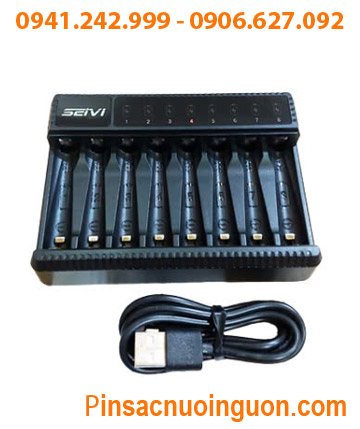 SEIVI A-WG0120A Máy sạc 8 Pin SEIVI A-WG0120A cổng sạc USB (8 khe-sạc mỗi lần từ 1 đến 8 pin AA, AAA NiMh)