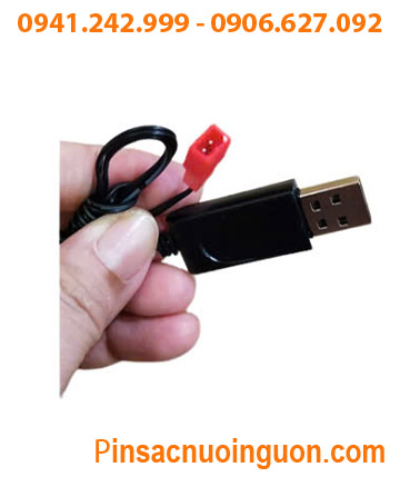 LIPO-USB-ĐỎ, SẠC PIN LITHIUM LI-POLYMER 3.7V LIPO-USB-ĐỎ (Đầu cắm zắc đỏ-mỗi lần sạc được 1 pin Lipo)