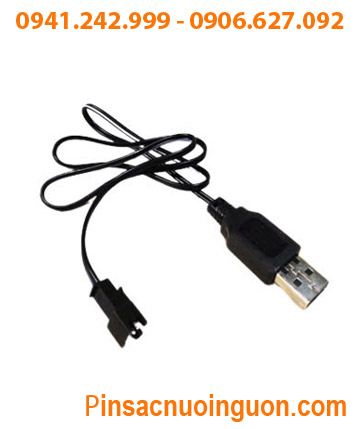 Cáp sạc SM-3.6V, Cáp sạc pin NiMh 3.6v với đầu Cáp USB 250mAh |HÀNG CÓ SẲN