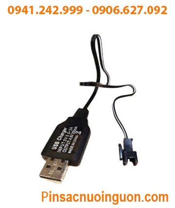 Cáp sạc SM-4.8V, Cáp sạc pin NiMh 4.8v với đầu Cáp USB 250mAh |HÀNG CÓ SẲN