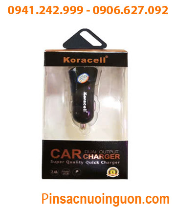 Koracell XH-KO-CA05, Sạc trên xe hơi Car CHARGER Koracell XH-KO-CA05 (2 cổng USB, 2.4A) /B.hành 01 tháng