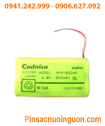 Pin nuôi nguồn Sanyo 4KR-600AE Cadnica 4.8V 600mAh (4.8vAA600mAh)| ĐANG CÒN HÀNG