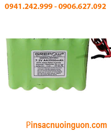 Pin sạc 7.2v-AA2500mAh, Pin sạc NiMh 7.2v-AA2500mAh, Pin sạc công nghiệp 7.2v-AA2500mAh chính hãng