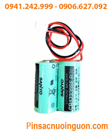 Sanyo 2CR17335SE-R (2 viên thép đôi) Pin nuôi nguồn 2CR17335SE-R lithium 6v 1800mAh, Xuất xứ Nhật
