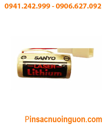 Sanyo CR17335SE (Zắc PLC), Pin nuôi nguồn Sanyo CR17335SE lithium 3v 2/3A 1800mAh, Xuất xứ Nhật