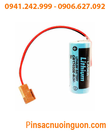 Sanyo CR17450E-R; Pin nuôi nguồn PLC Sanyo CR1745SE-R 2200mAh lithium 3v, Xuất xứ NHẬT