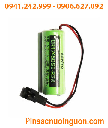 Sanyo CR17450SE-R (Zắc đen); Pin nuôi nguồn PLC Sanyo CR17450SE-R 2200mAh, Xuất xứ NHẬT