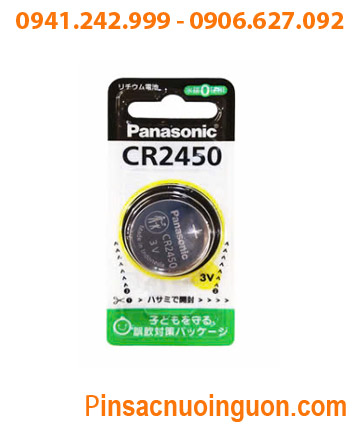 Panasonic CR2450; Pin 3v lithium Panasonic CR2450 thị trường Nội địa Nhật-vỉ chữ Nhật (Vỉ 1viên)