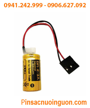 Panasonic BR-2/3A (Zắc JEA 4holes); Pin nuôi nguồn PLC Panasonic BR-2/3A lithium 3v 1200mAh, X.xứ Nhật