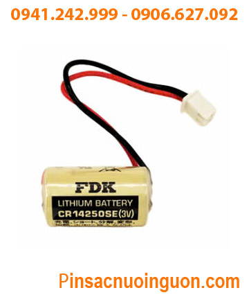 FDK CR14250SE; Pin nuôi nguồn PLC FDK CR14250SE 1/2AA 850mAh (Zắc trắng) /Xuất xứ NHẬT