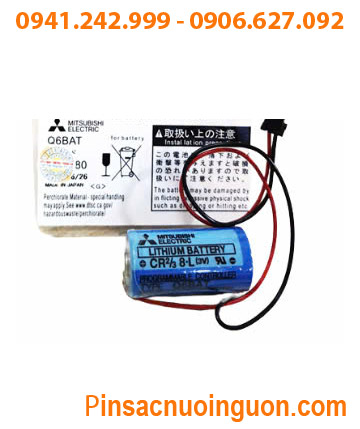 Mitsubishi Q6BAT CR2/38.L; Pin nuôi nguồn Mitsubishi Q6BAT CR2/38.L chính hãng, Xuất xứ NHẬT