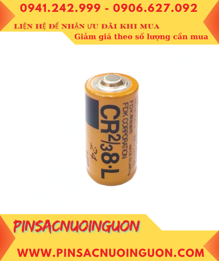 FUJI CR2/3 8.L; Pin nuôi nguồn FUJI CR2/3 8.L lithium 3v 2/3A 1900mAh chính hãng, Xuất xứ NHẬT