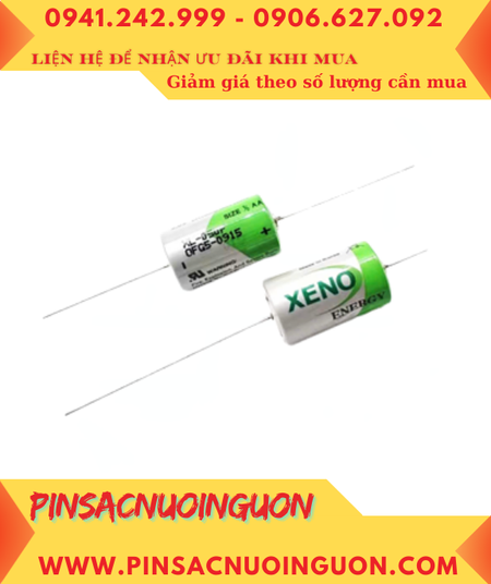 XENO XL-050F (chân trục hàn); Pin nuôi nguồn XENO XL-050F 3.6v 1/2AA 1200mAh _Xuất xứ Hàn Quốc