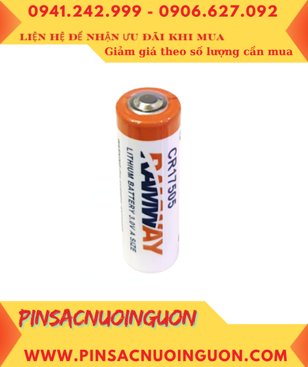 RAMWAY CR17505, Pin nuôi nguồn PLC Ramway CR17505 Lithium Manganese 3V 2300mAh chính hãng