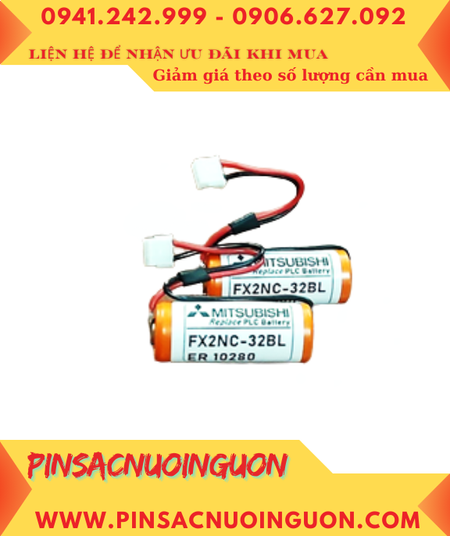 Pin Mitsubishi FX2NC-32BL; Pin nuôi nguồn PLC Mitsubishi FX2NC-32BL lithium 3.6v 2/3AAA 500mAh