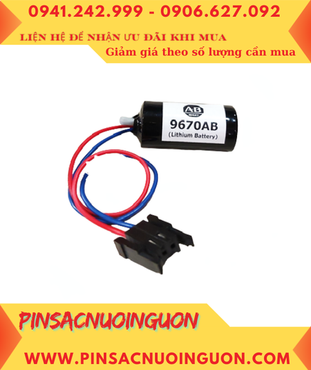 Allen Bradley B9670AB; Pin nuôi nguồn B9670AB lithium 3.0v 2/3A 1800mAh chính hãng, Xuất xứ NHẬT