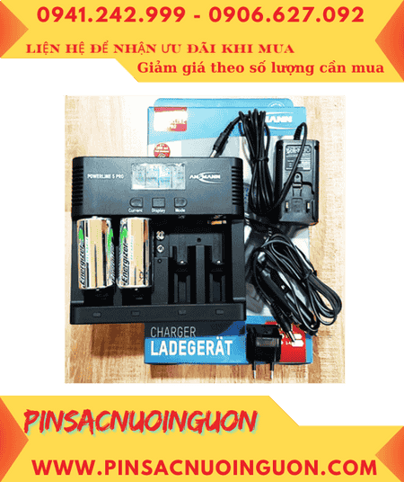 Ansman Powerline 5PRO _Bộ sạc 4viên Pin C kèm sẳn 2 pin sạc Energizer NH35-BP2 (C2500mAh-1.2v) chính hãng
