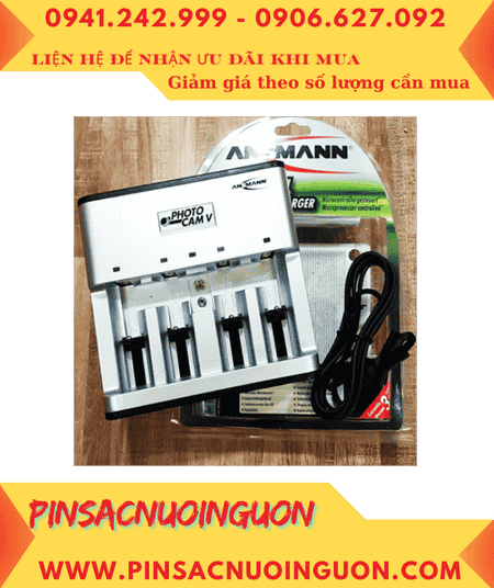 Ansman Photocam V; Máy sạc pin Ansman Photocam V đa năng sạc pin AA, AAA, C, D, 9v_ sạc được 1,2,3,4 pin
