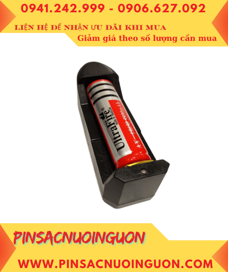 Bộ sạc pin 18650 HB-001-(1PIN18650) kèm sẳn 1 pin sạc Ultrafire AX18650 -5800mAh -3.7v (Pin xuất xứ Thái Lan)