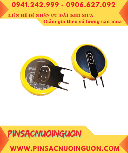 Panasonic CR2032/GVFN (chân thép-3 chấu), Pin CMOS lithium 3v Panasonic CR2032/GVFN /X.xứ Indonesia