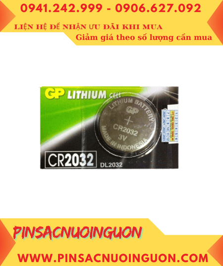 Pin CR2032 _Pin GP CR2032; Pin 3v lithium GP CR2032 DL2032 chính hãng