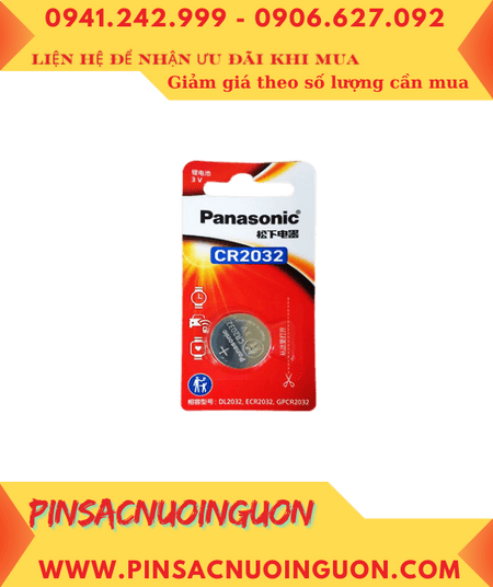 Panasonic CR-2032CW/1B Pin 3V lithium thị trường nội địa Trung (Vỉ 1viên)